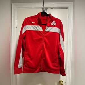 Vintage Nike Mens Sz:XL Full Zip Long Sleeve Red Ohio State Lightweight Jacket.